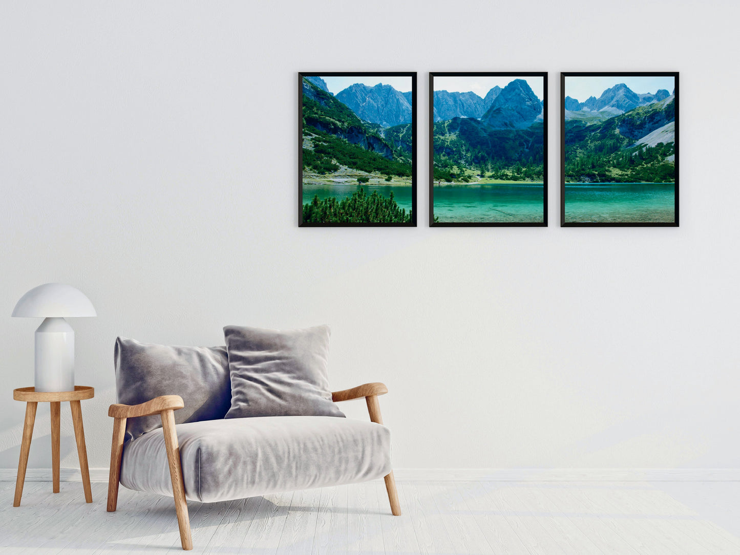 Berge-See-Meer-Triptychon-Fotografie (Bundle)