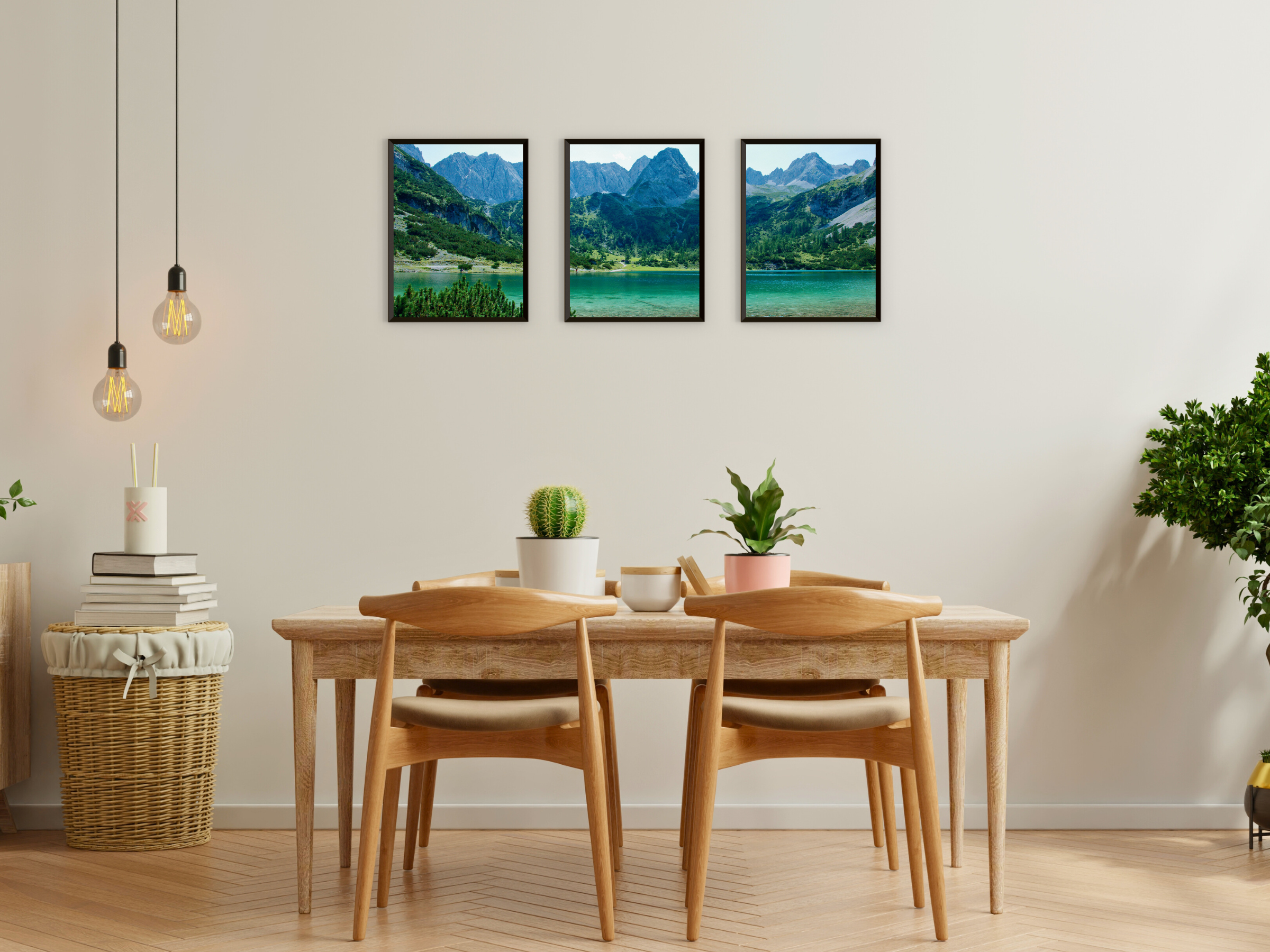 Berge-See-Meer-Triptychon-Fotografie (Bundle)