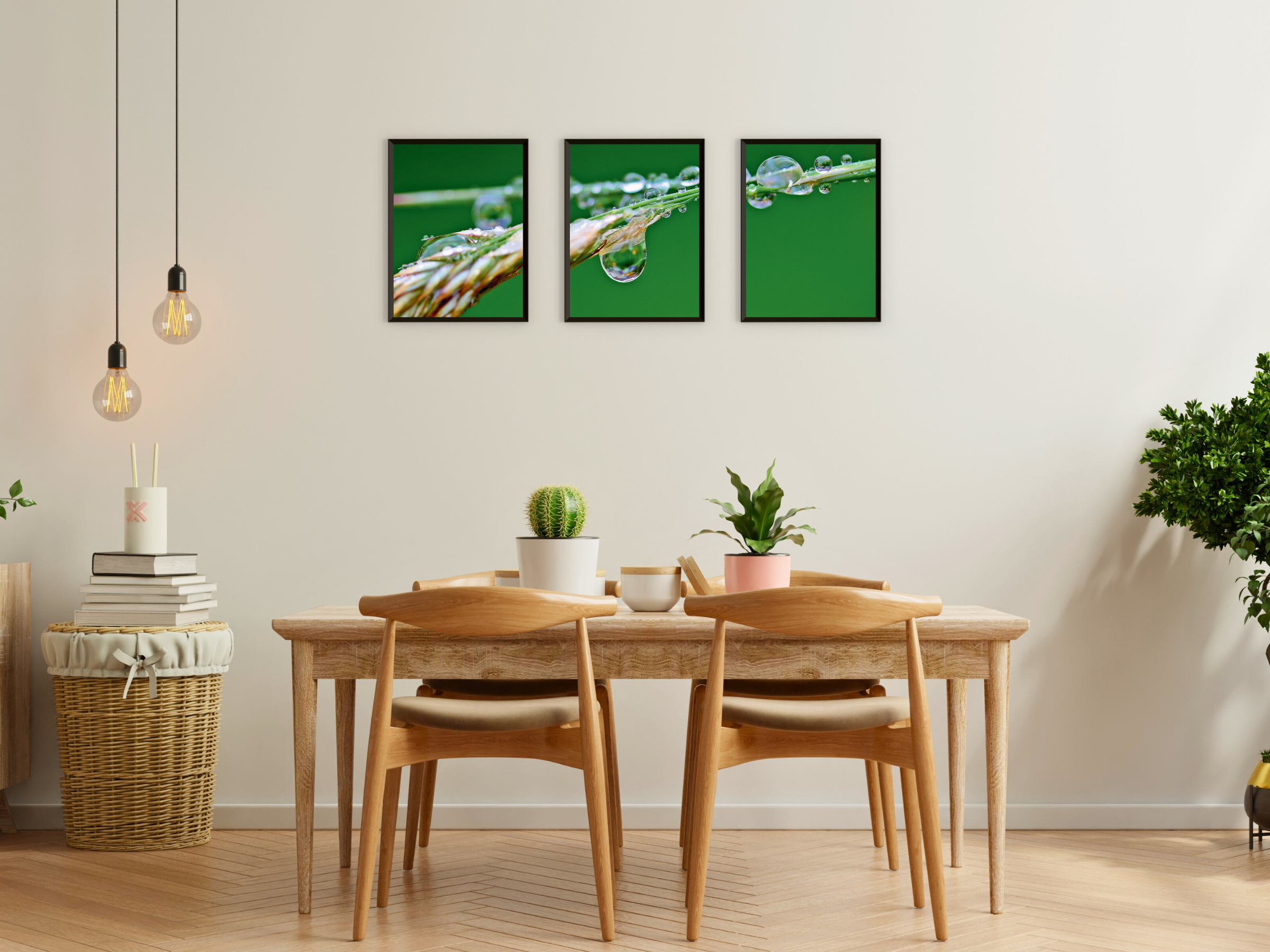 Lavendel-Meereswellen-Tiere-Triptychon-Fotografie (Bundle)