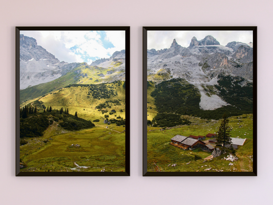 Auf der Alm in den Bergen-Split-Fotografie