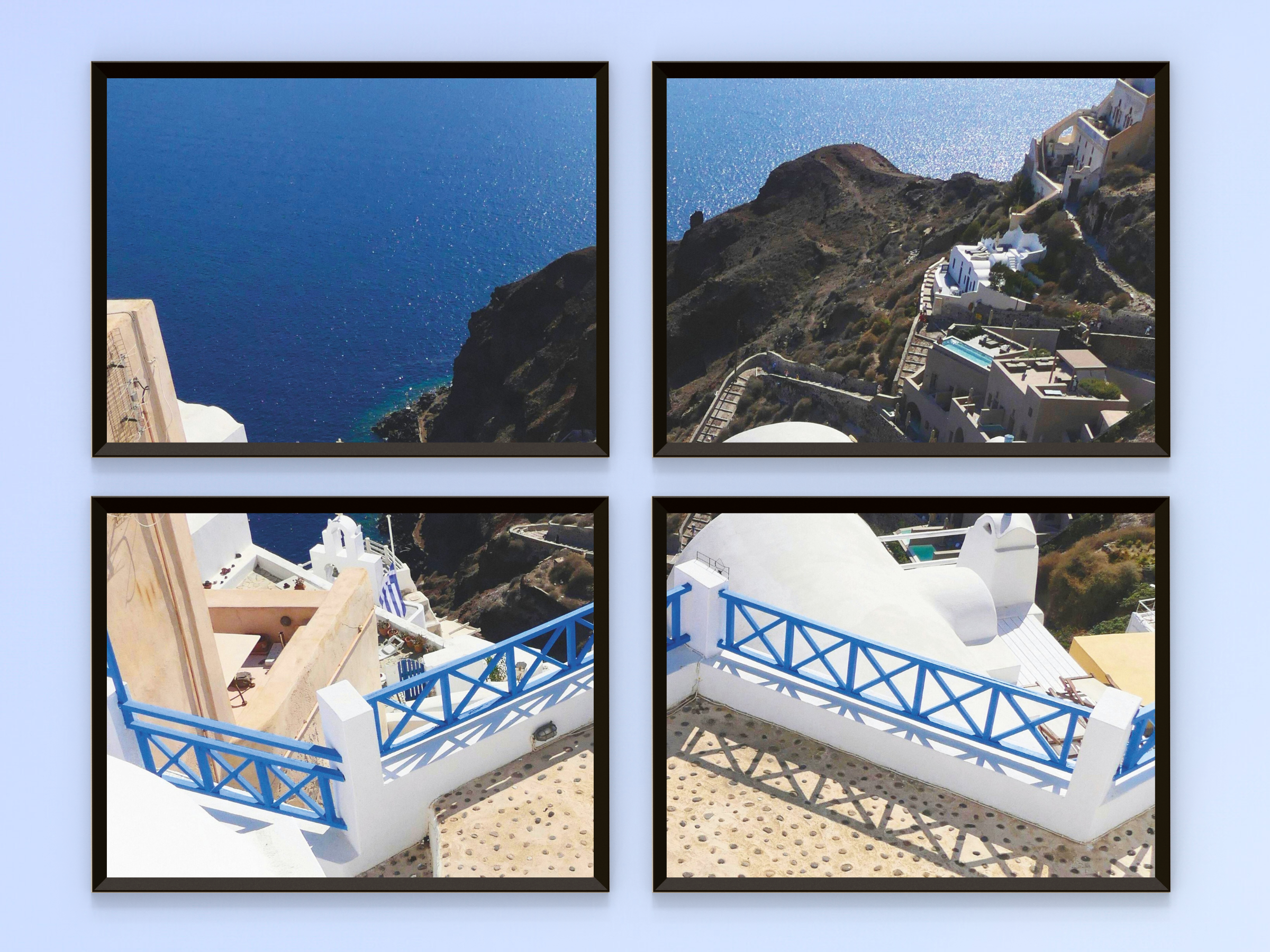 Griechenland-Santorini-blaues Meer-Sommer-Split-Fotografie