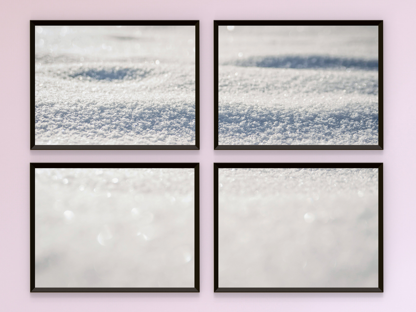Schnee-Split-Fotografie