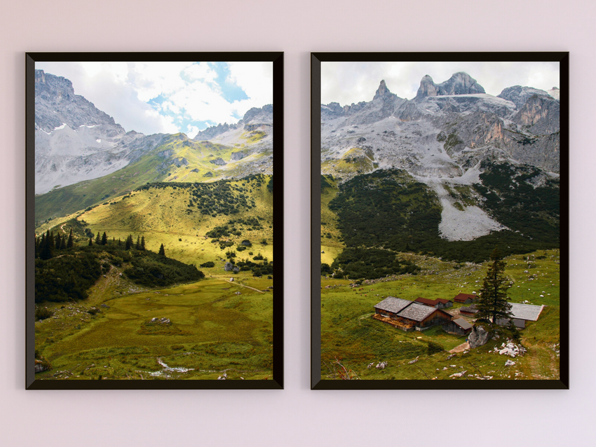 On the Mountain Pasture in the Mountains-Split-Photography