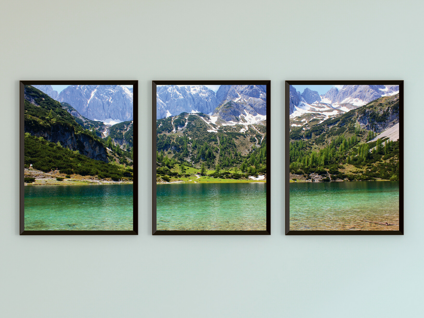 See in den Bergen-Triptychon-Fotografie