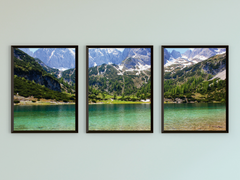 Lake in the Mountains-Triptych-Photography