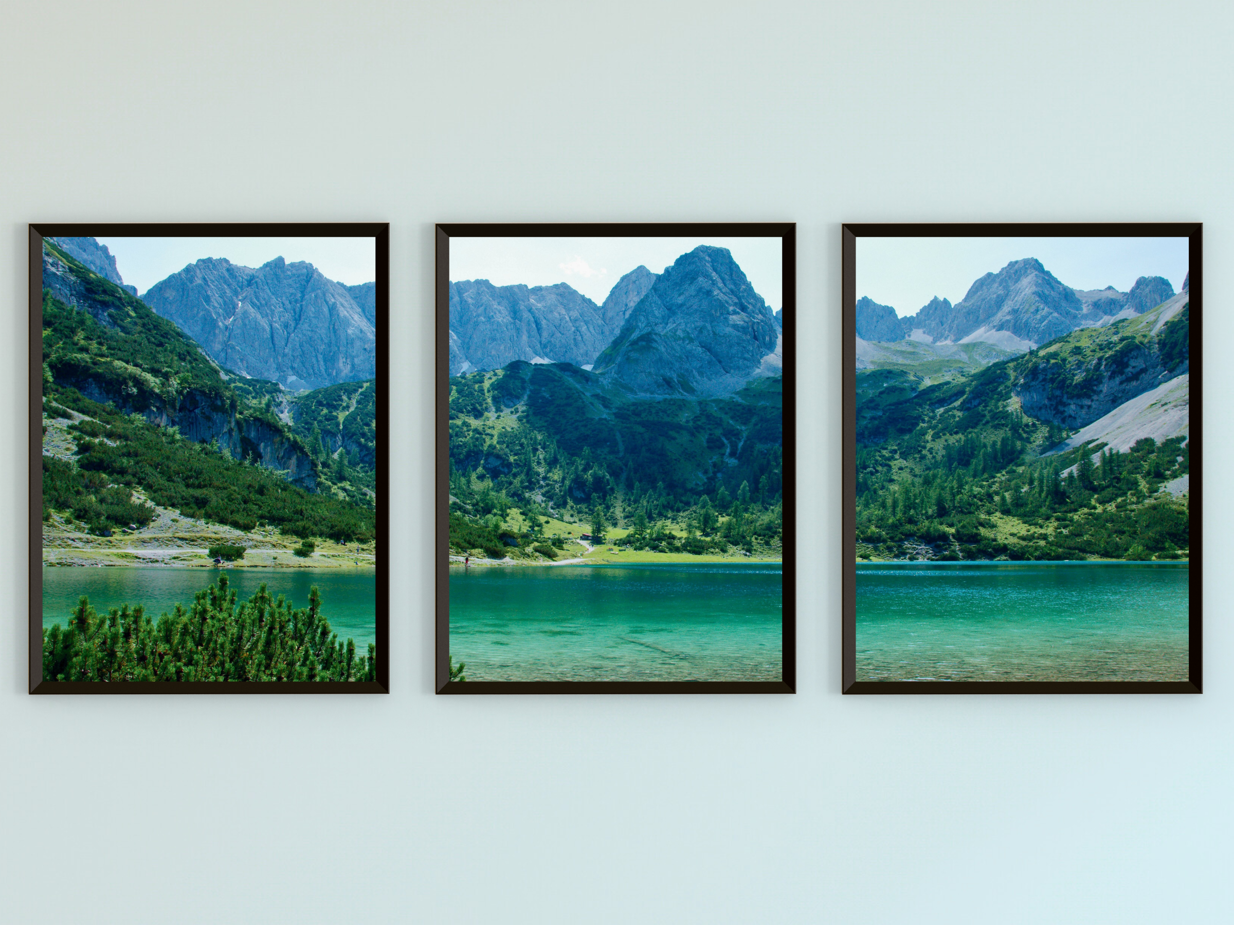 Bergsee-Triptychon-Fotografie
