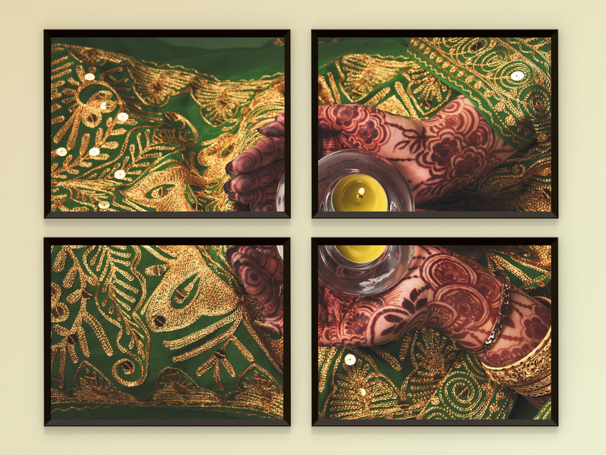 Mehndi and green Sari-Split-Photography