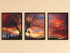 Abendröte-Triptychon-Fotografie