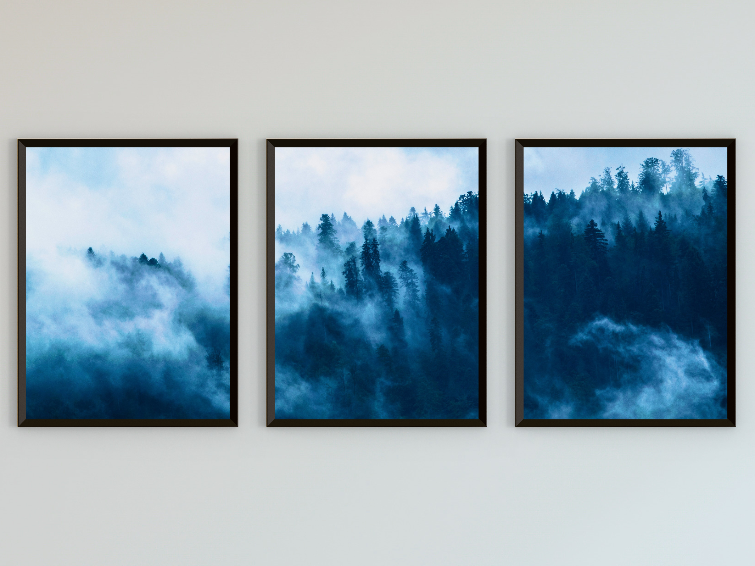 Nebelschleier-Triptychon-Fotografie