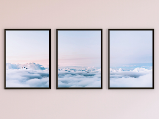 über den Wolken-Triptychon-Fotografie