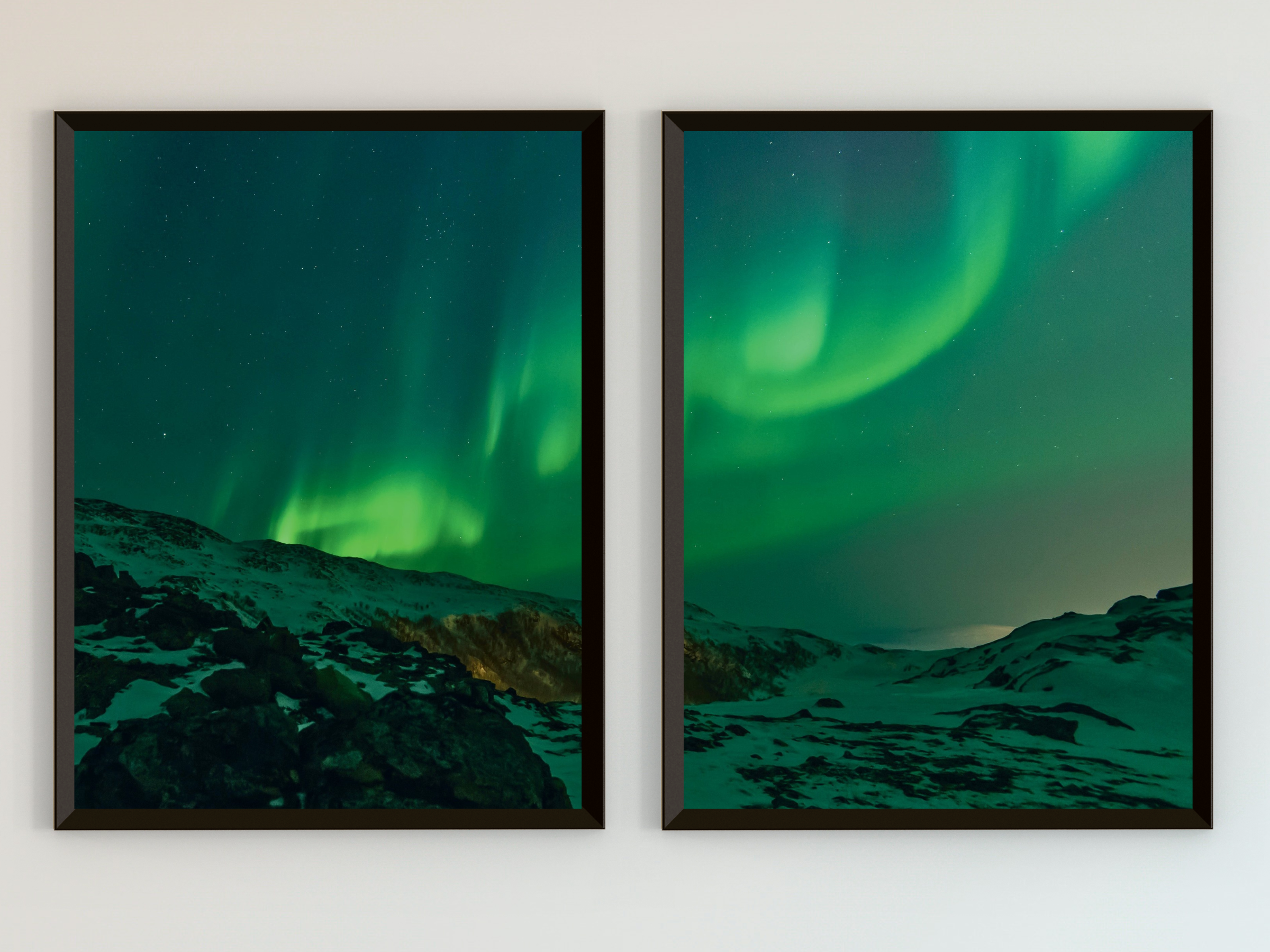 Tanz des Nordlichts-Split-Fotografie