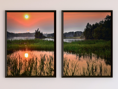 Sunrise over Lake-Split-Photography