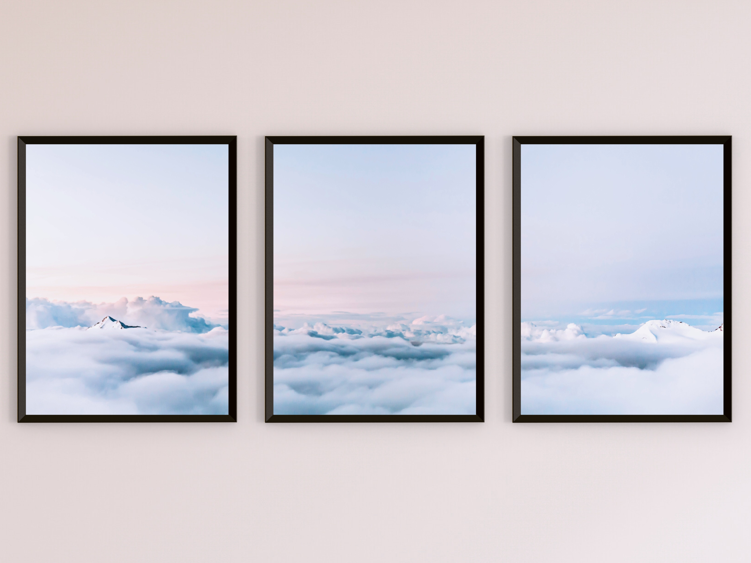 über den Wolken-Triptychon-Fotografie