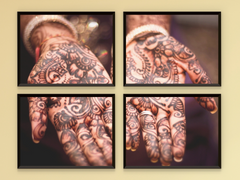 Mehndi-Hands with Henna-Split-Photography
