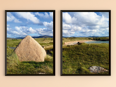 Boulder in the Coastal Landscape-Split-Photography