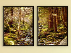 Waldbach im Herbst-Split-Fotografie