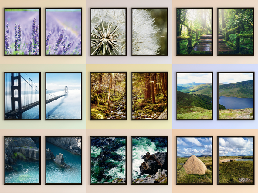 Lavendel-Pusteblume-Berge-Meer-Split-Fotografie (Bundle)