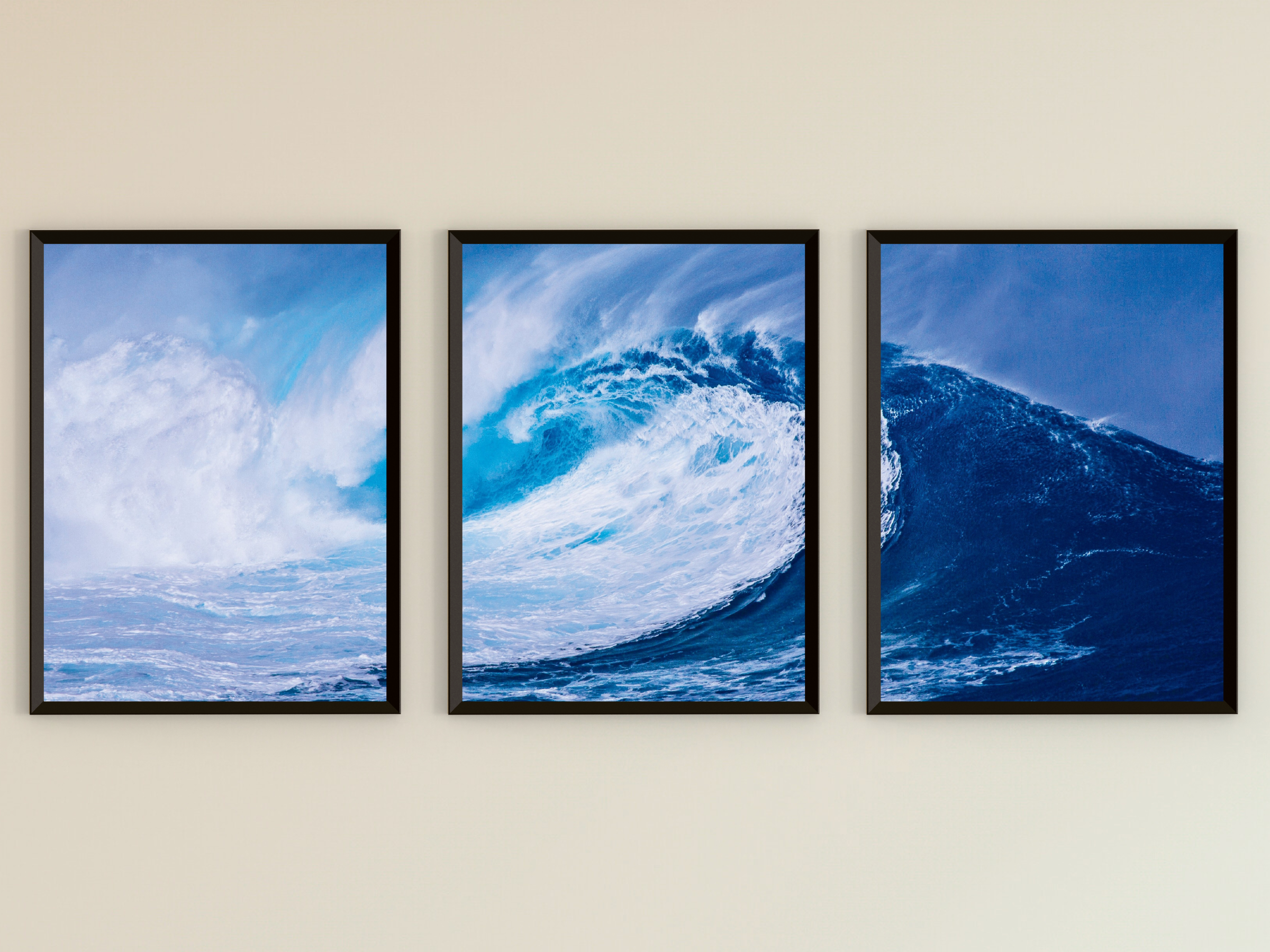 perfekte Welle-Triptychon-Fotografie