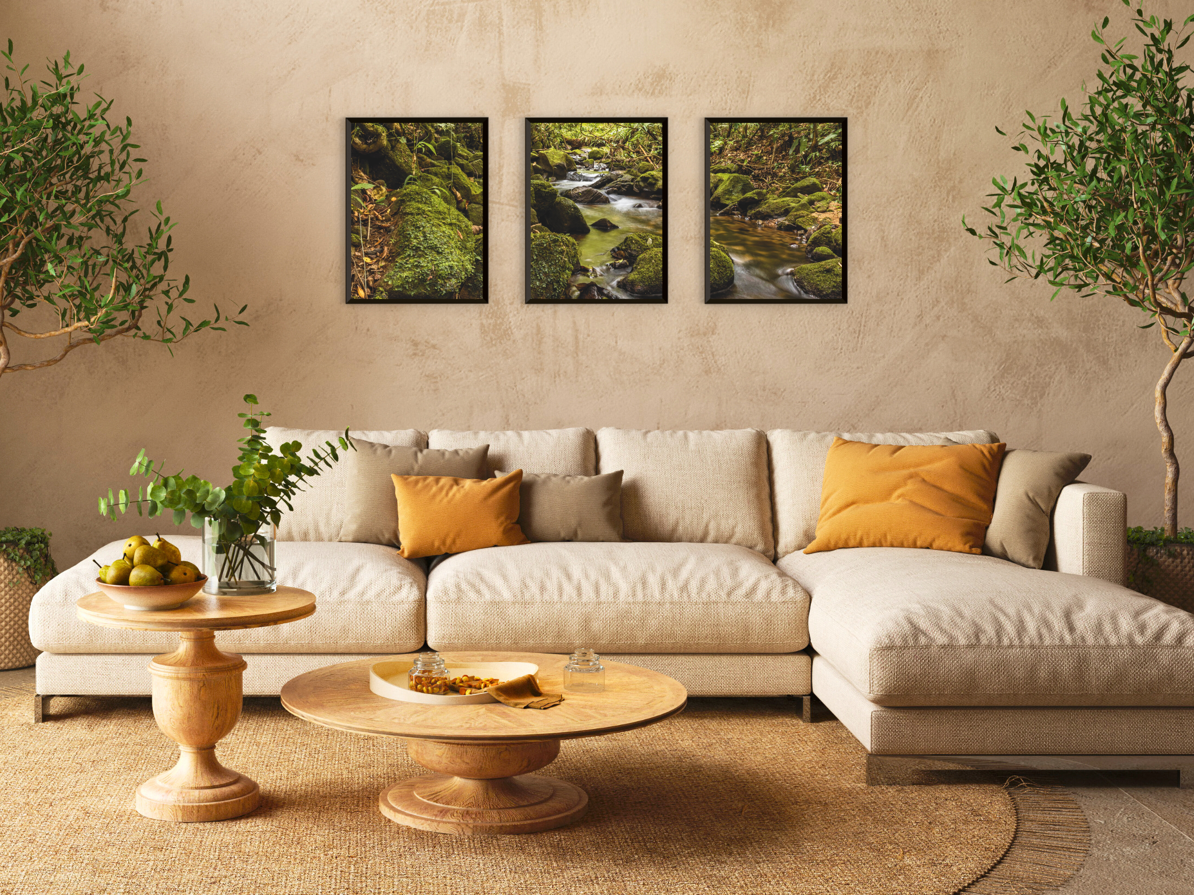 Bach im Herbst-Triptychon-Fotografie