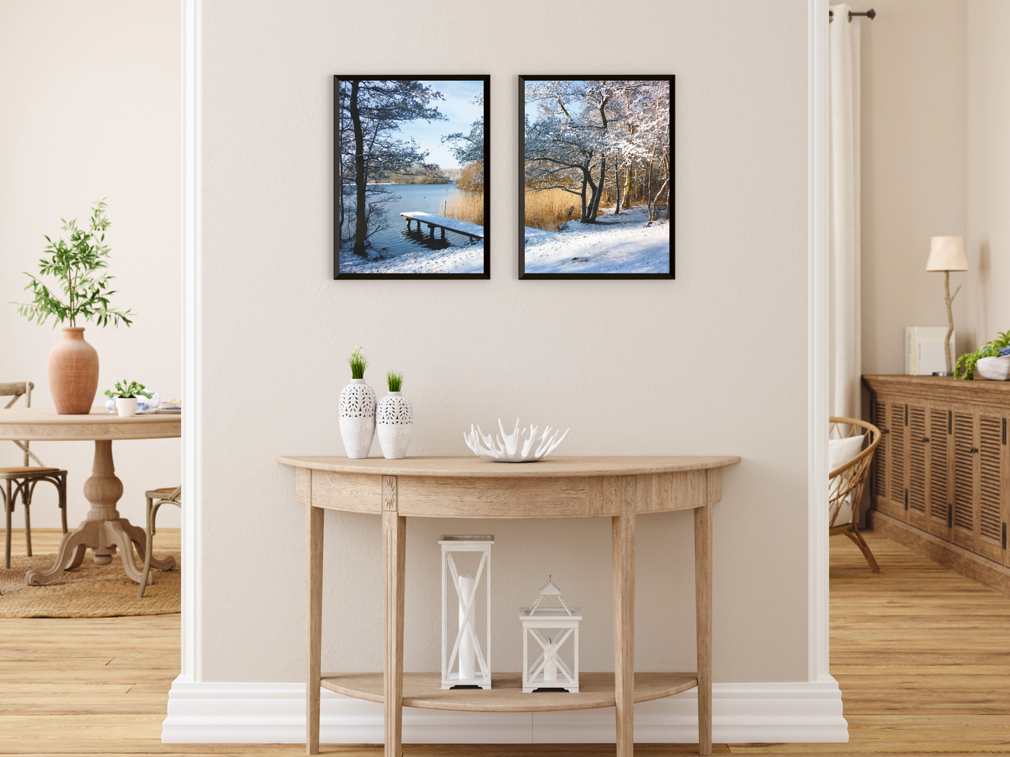 Winterlandschaft am See-Split-Fotografie