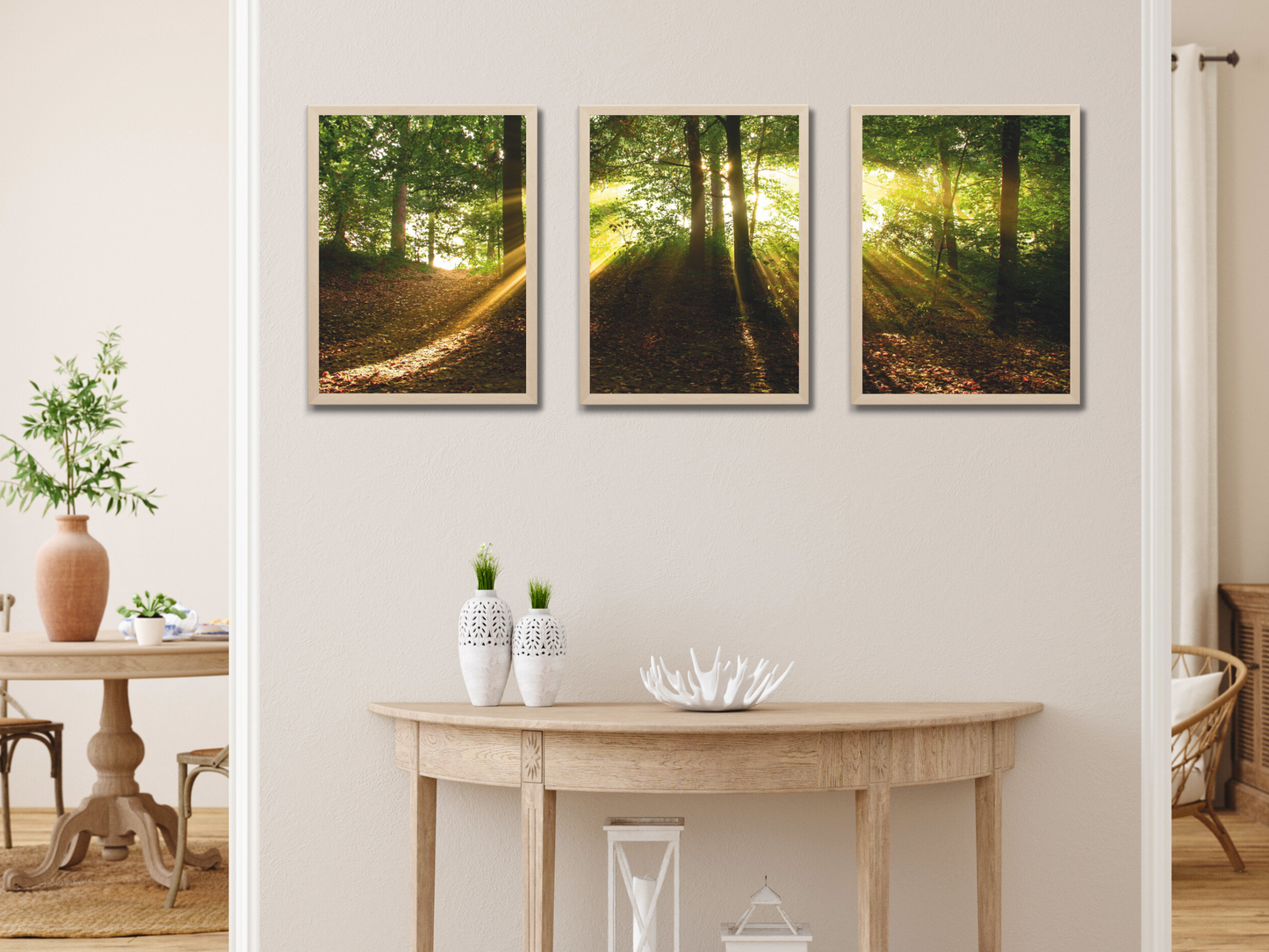 Waldlichtblick-Triptychon-Fotografie