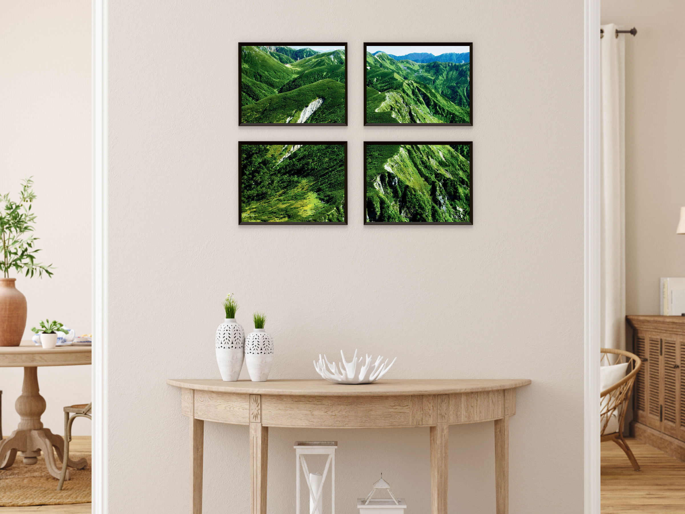 grüne Berge-Split-Fotografie