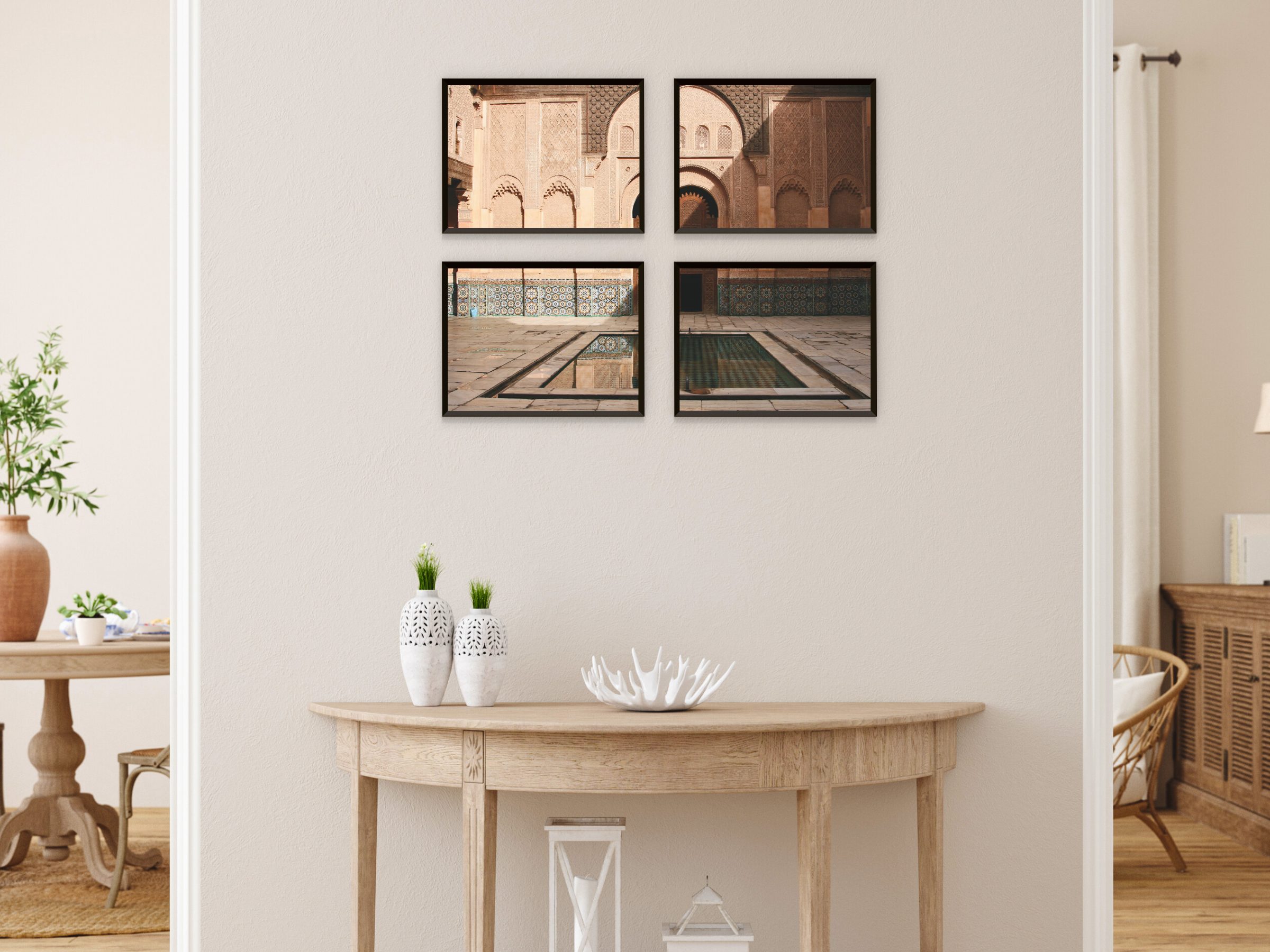 Photographie d'architecture marocaine divisée