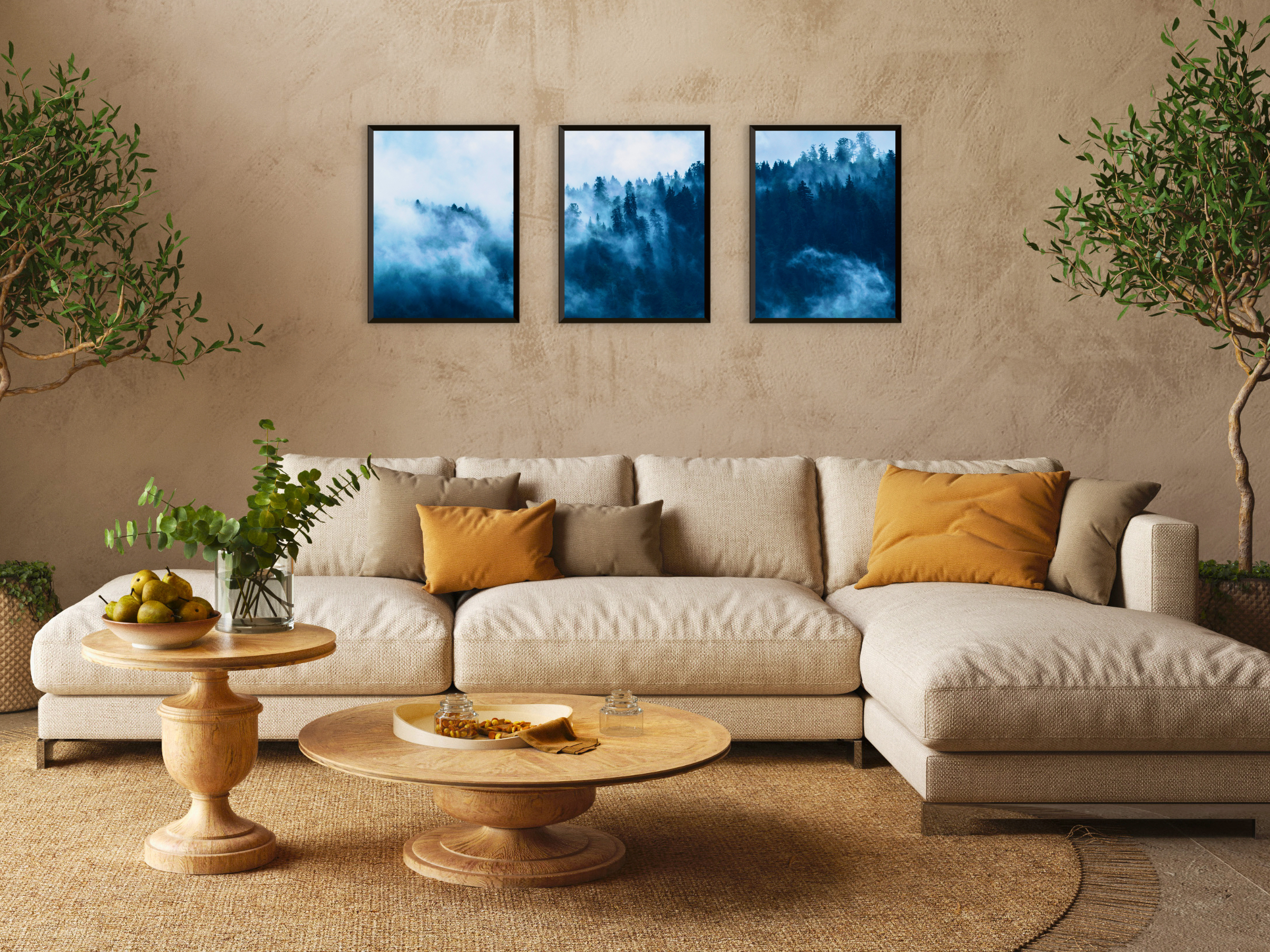 Nebelschleier-Triptychon-Fotografie