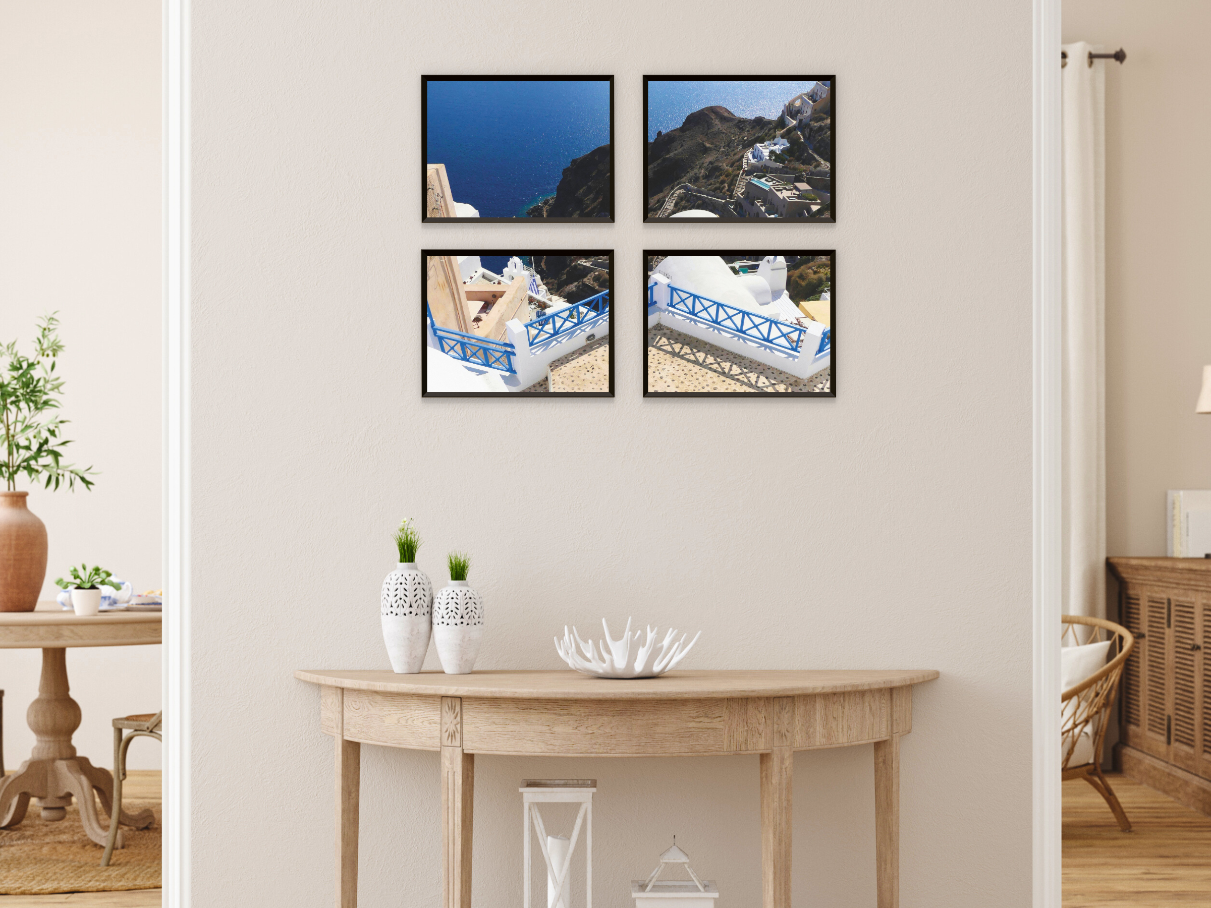 Griechenland-Santorini-blaues Meer-Sommer-Split-Fotografie