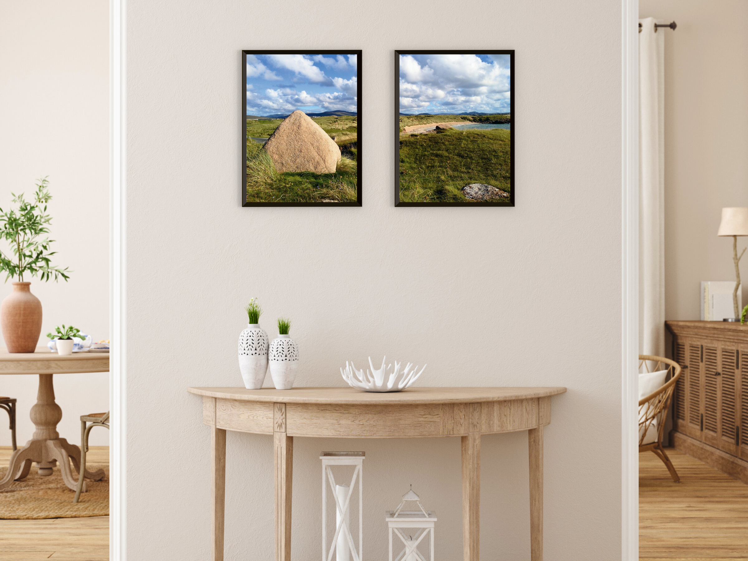 Findling in der Küstenlandschaft-Split-Fotografie