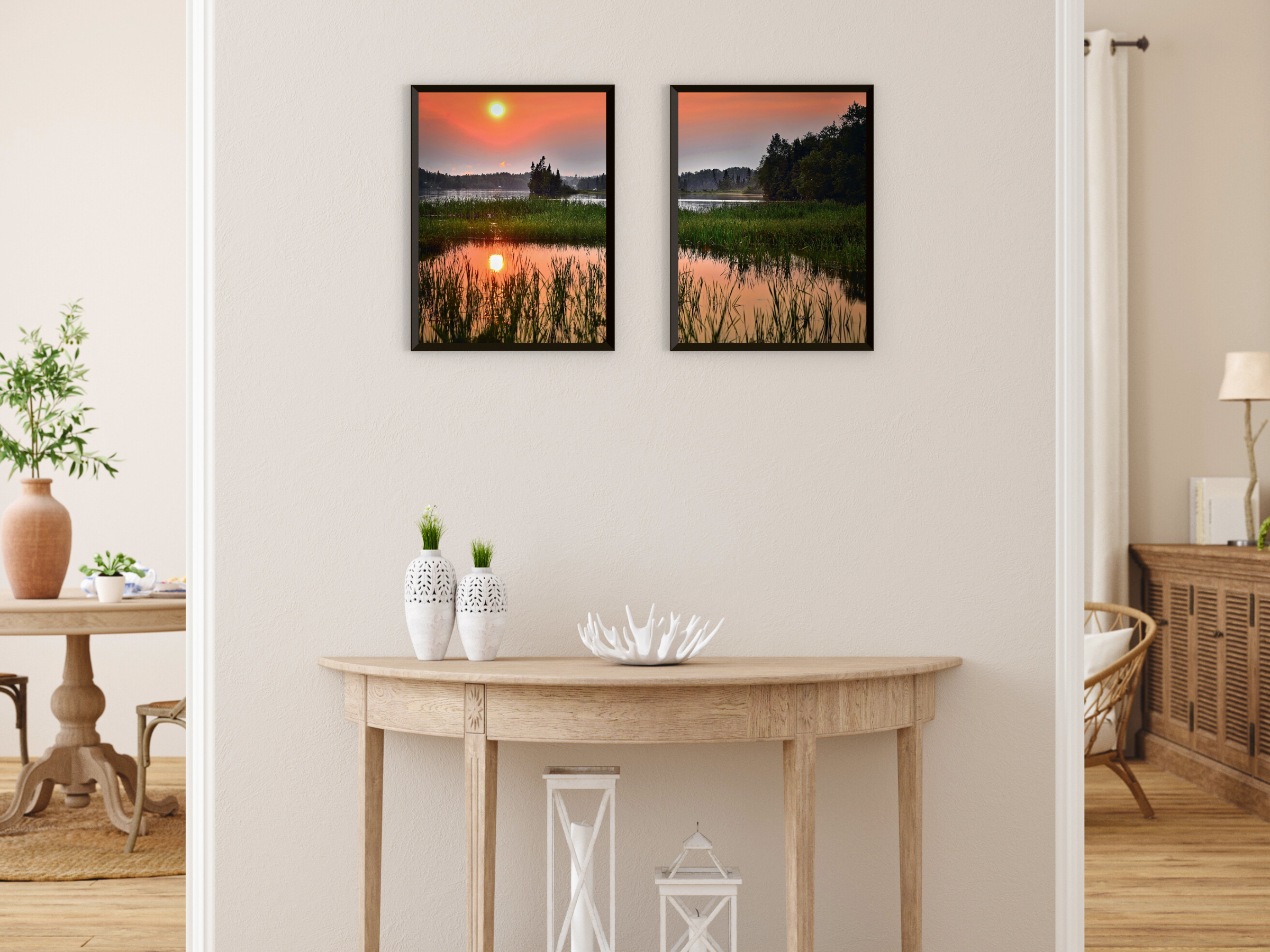 Lever de soleil sur le lac Split - Photographie