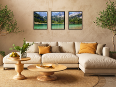 See in den Bergen-Triptychon-Fotografie