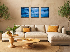 Storm at the Beach - Triptych Photography