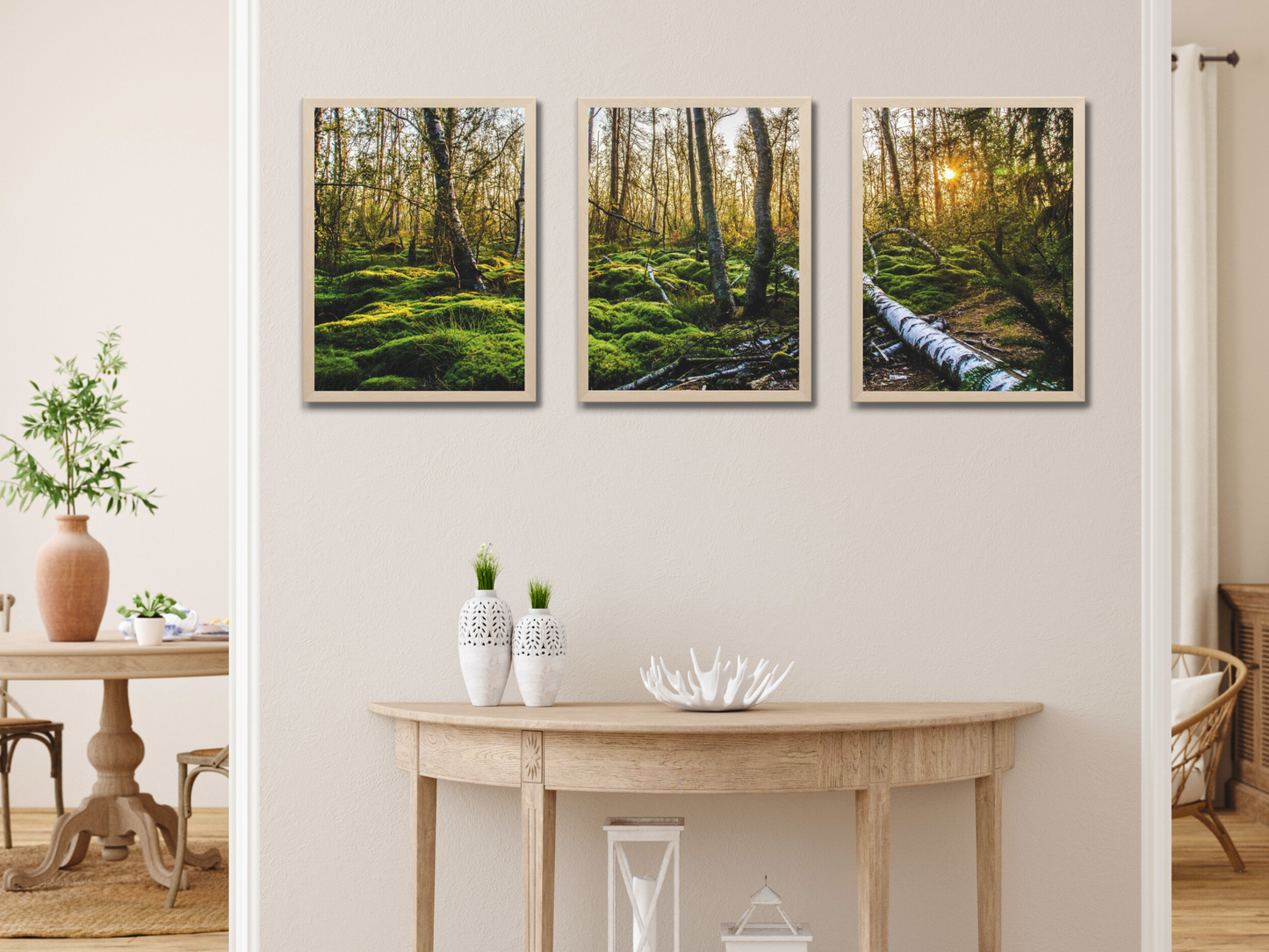 Spaziergang im Wald-Triptychon-Fotografie