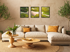 Seenlandschaft-Triptychon-Fotografie