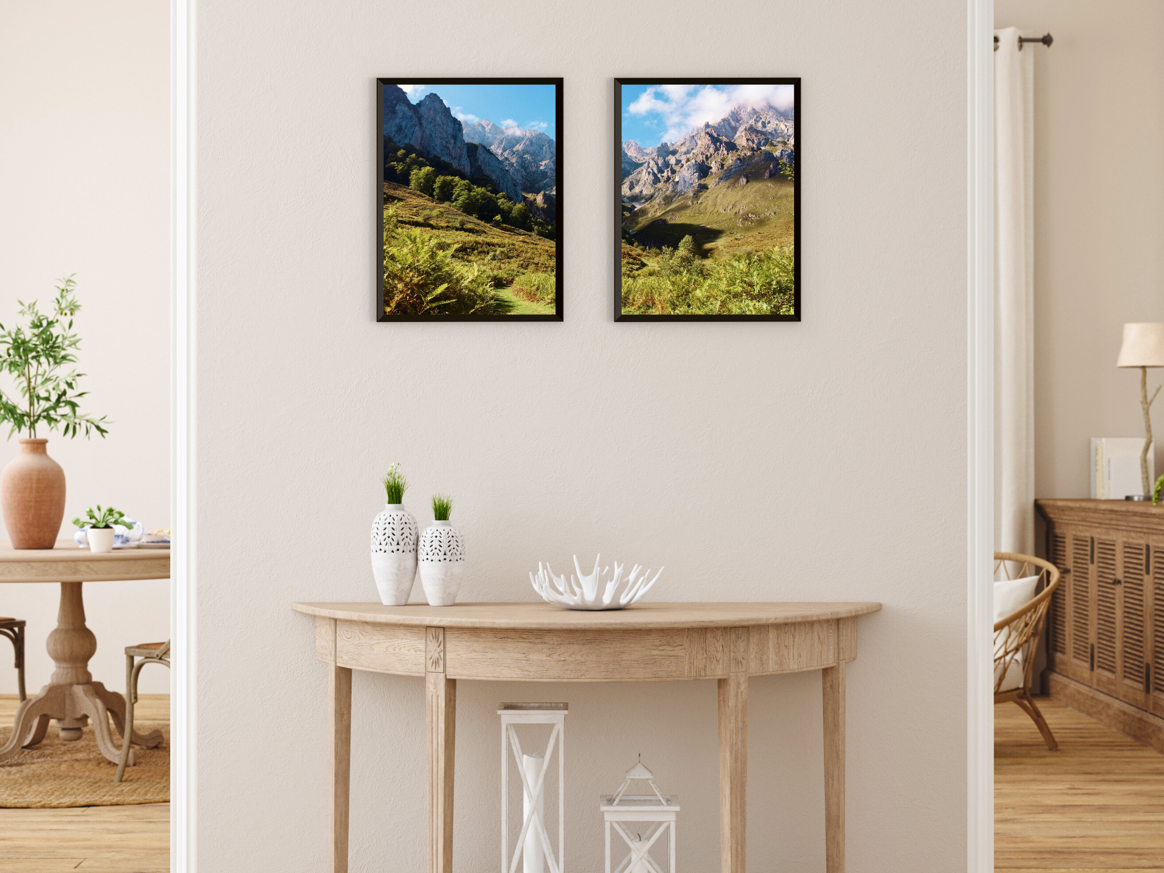 Zwischen Farn und Gipfeln-Split-Fotografie