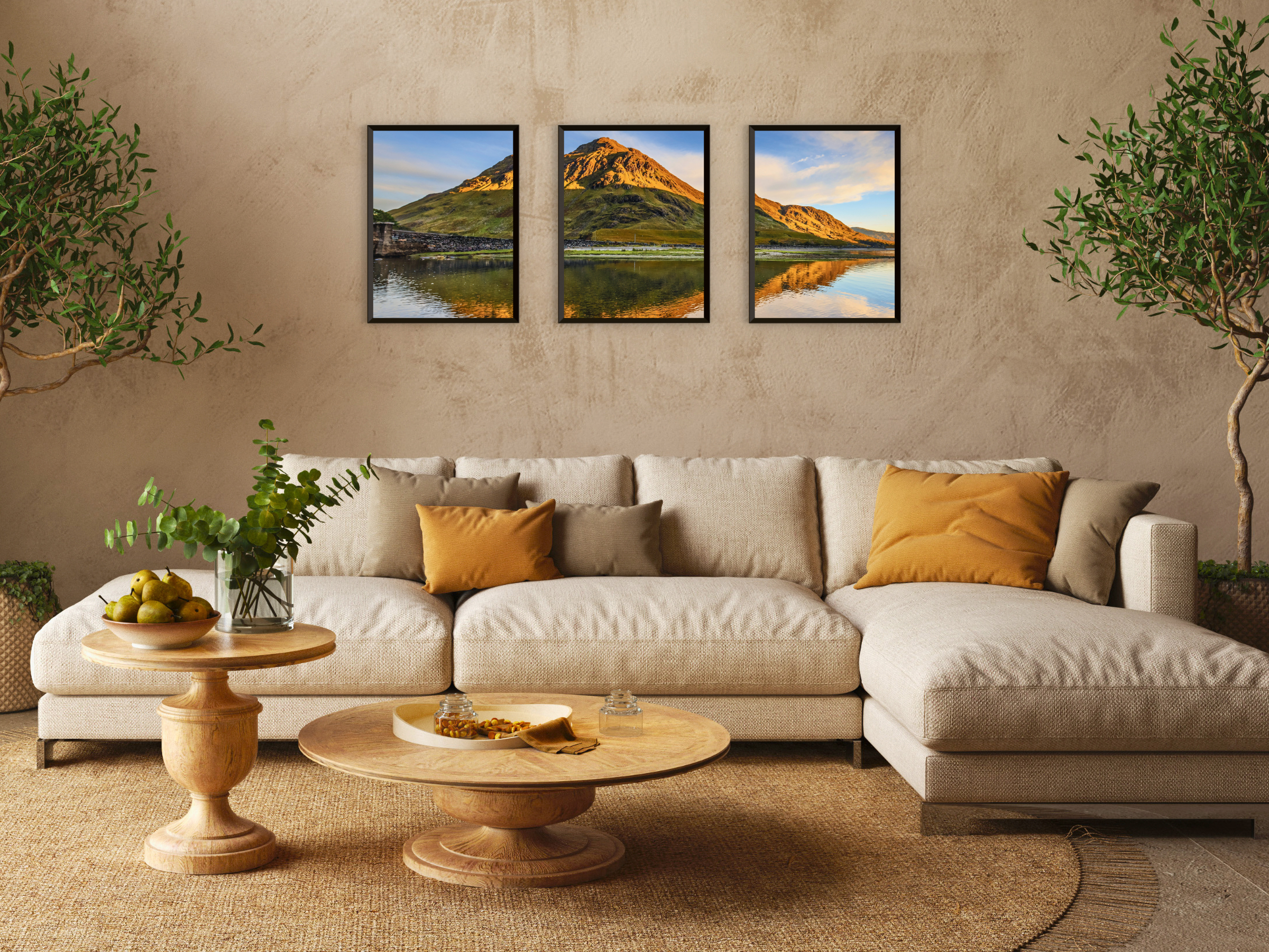 Bergstille-Triptychon-Fotografie