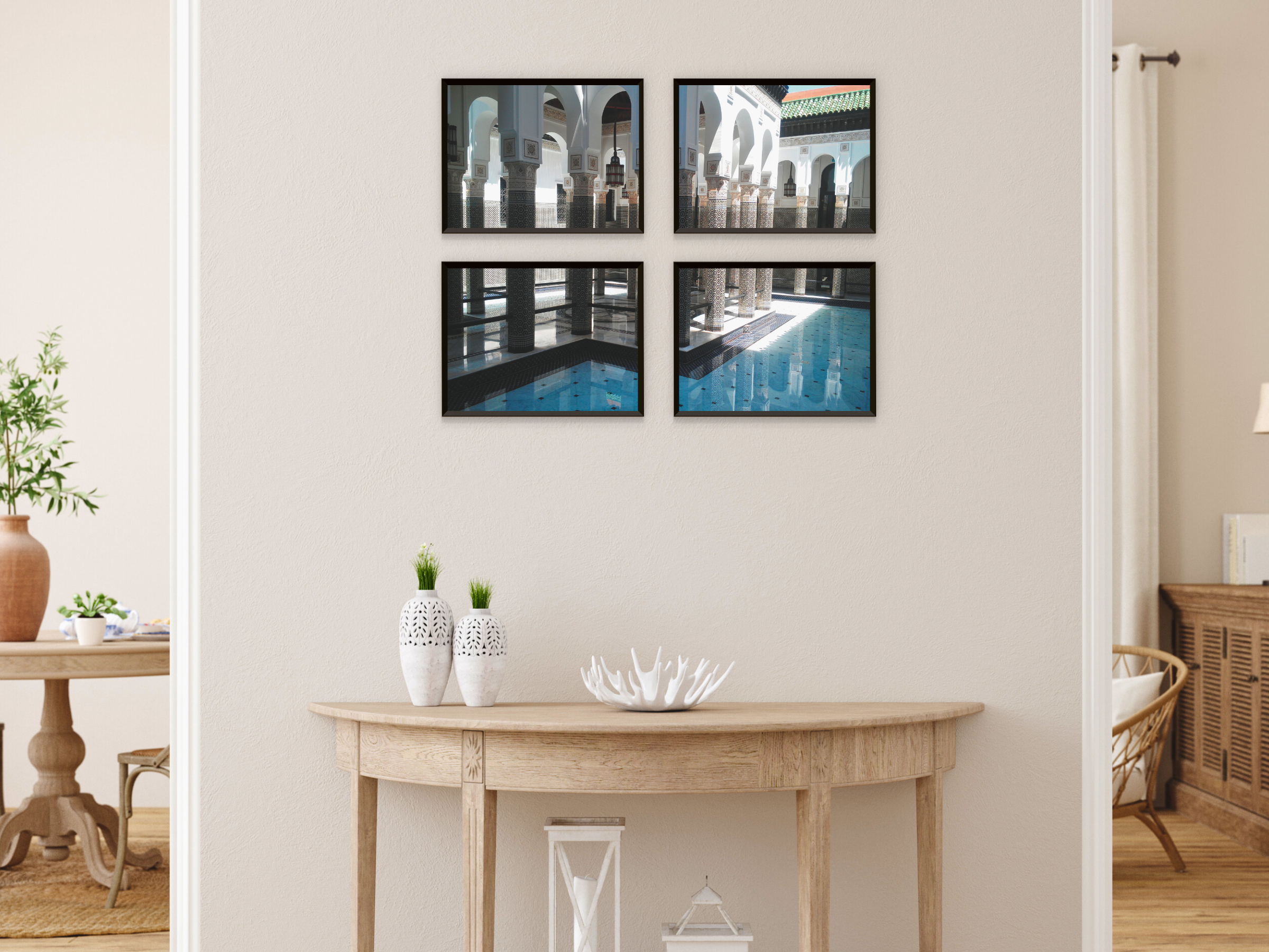 Photographie de hammam marocain divisé