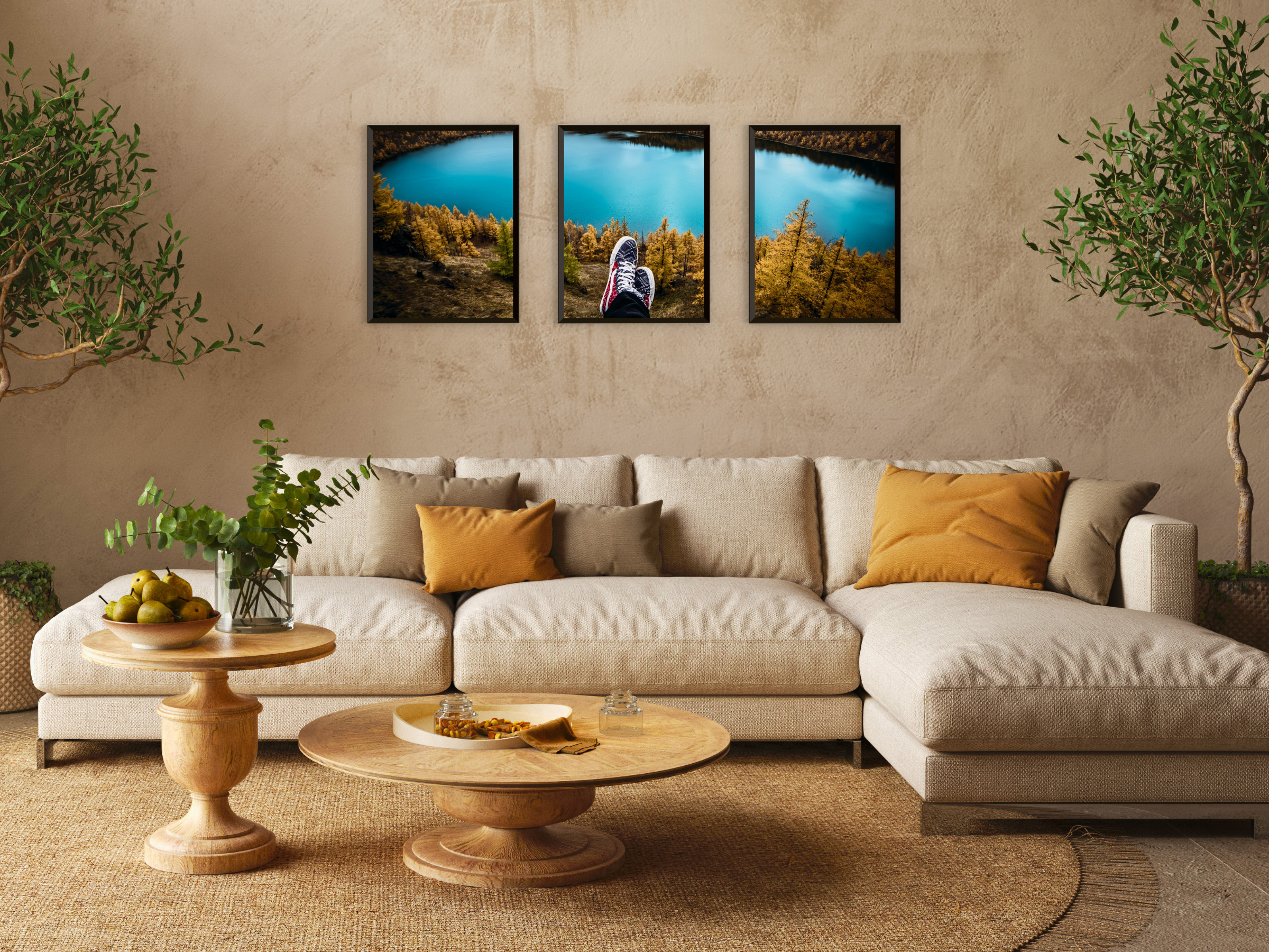 Fernblick-Triptychon-Fotografie