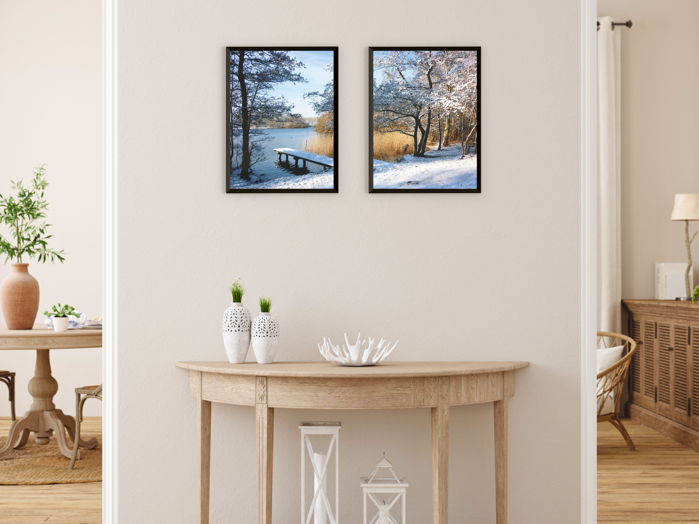 Winterlandschaft am See-Split-Fotografie