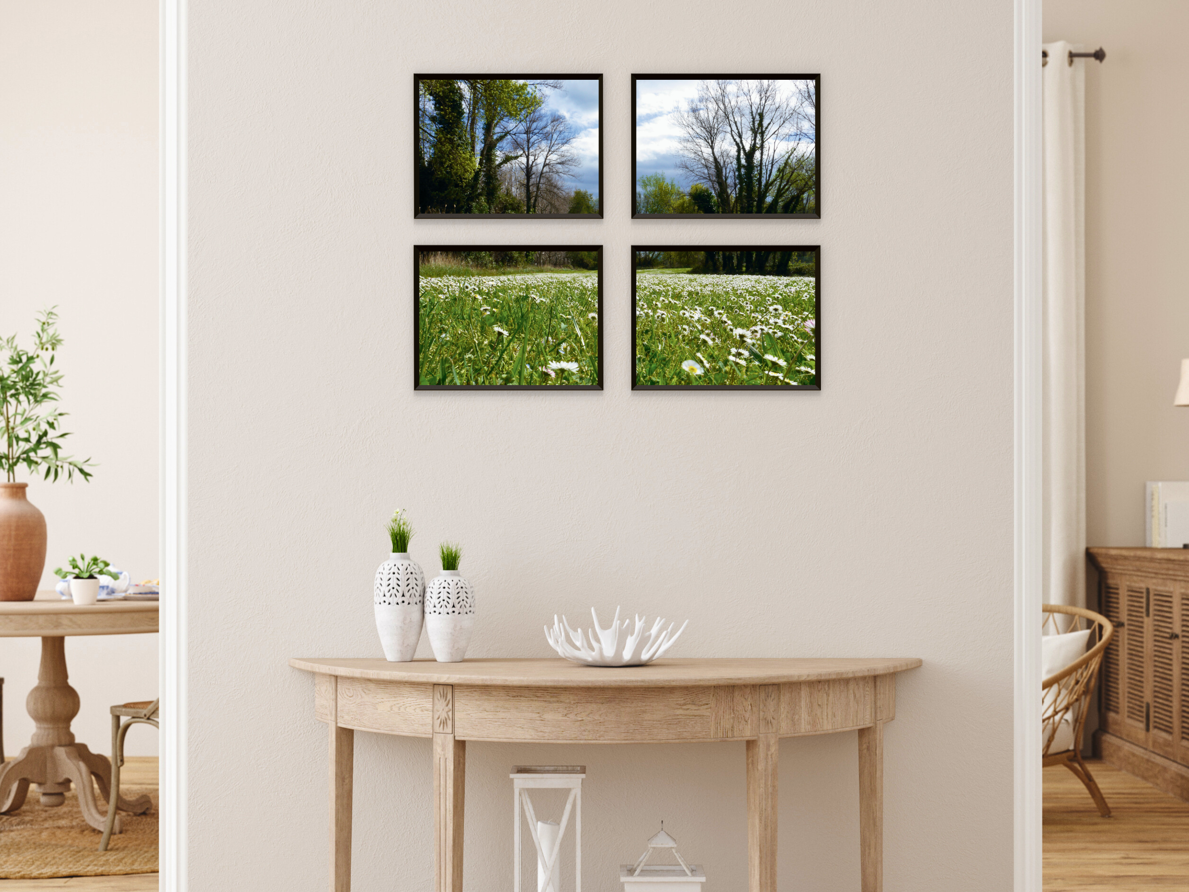 Gänseblümchenwiese-Split-Fotografie