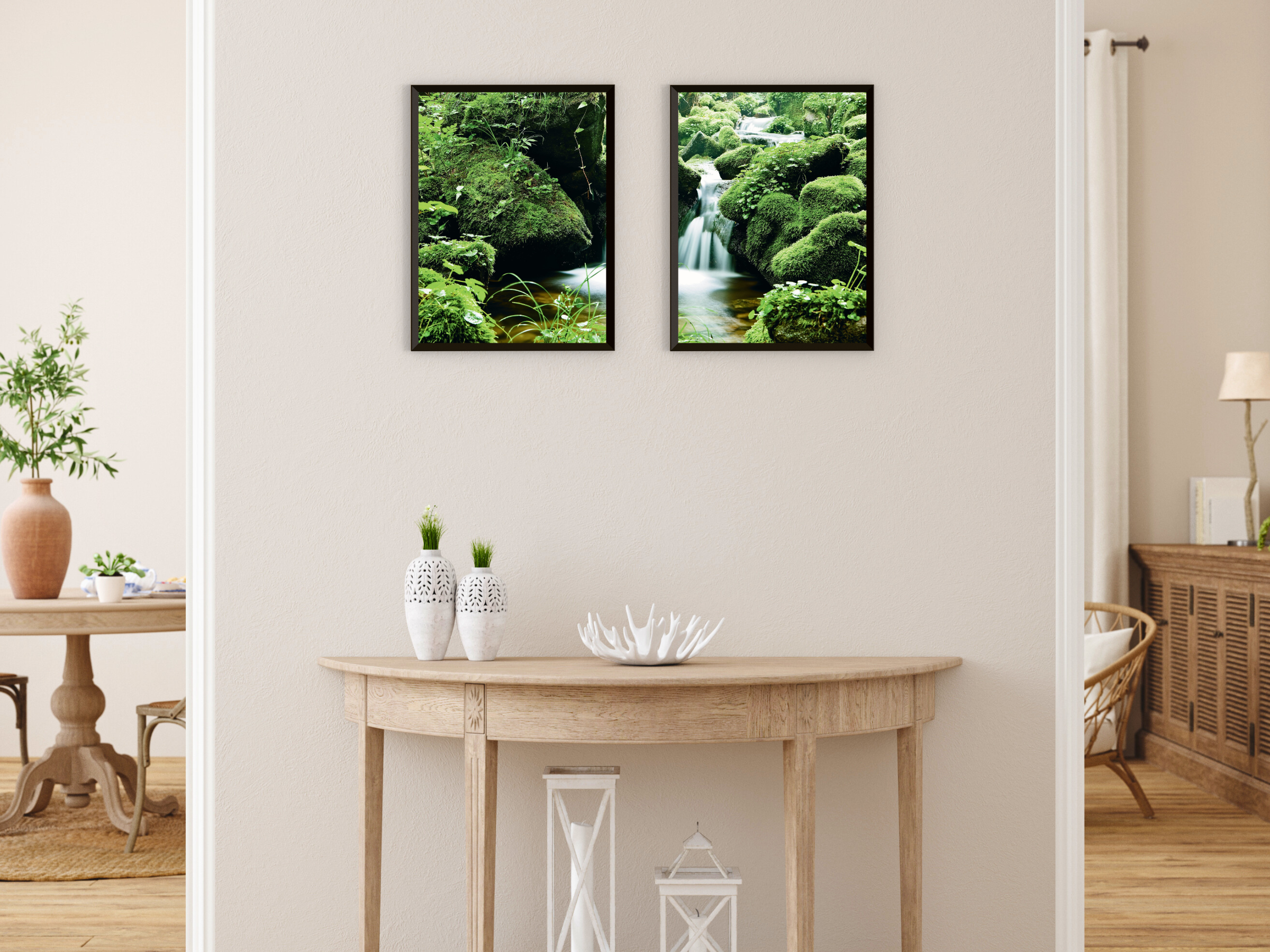 photographie de ruisseau moussue