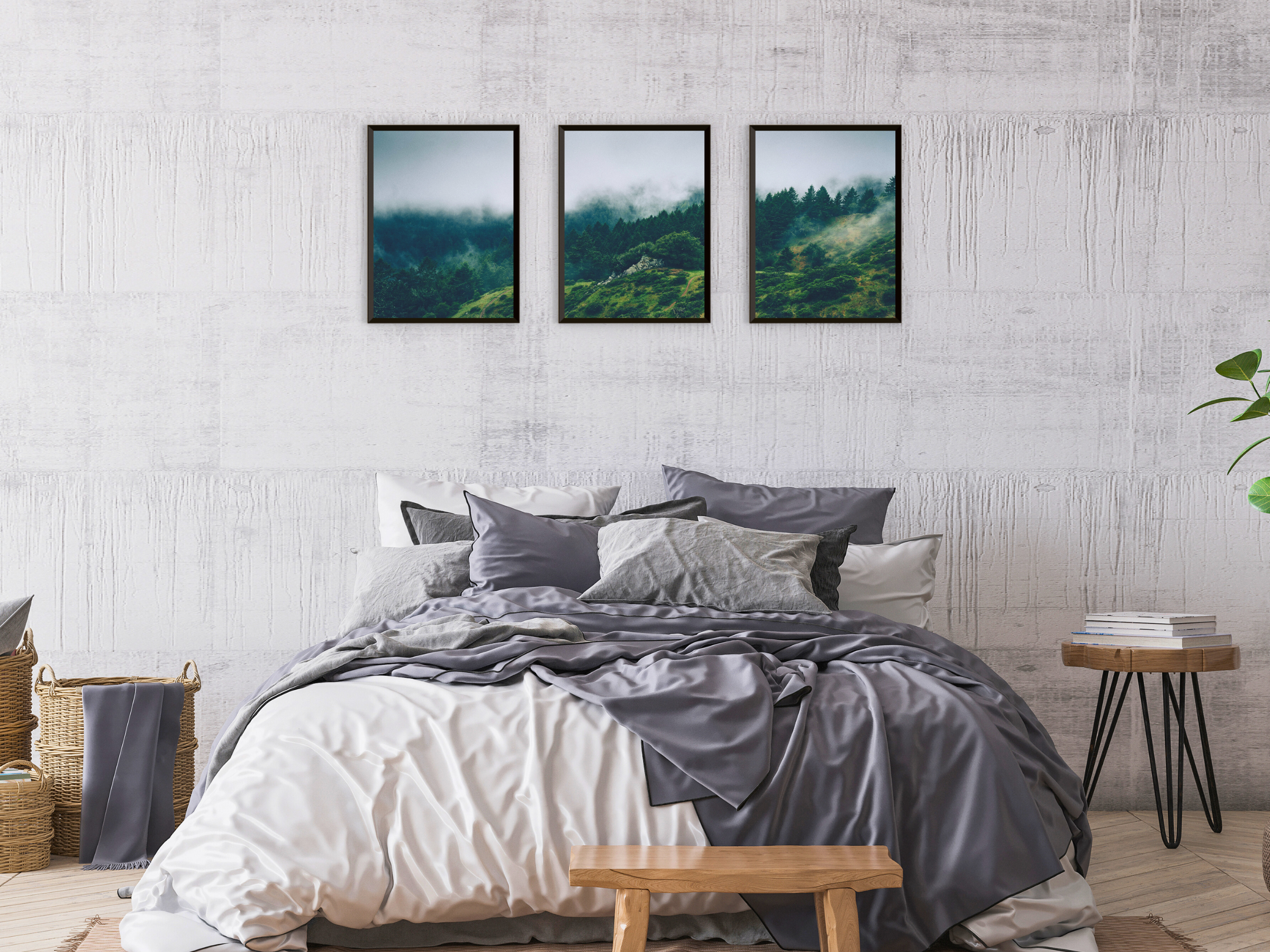 Forest Landscape Triptych Photography