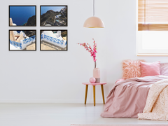 Griechenland-Santorini-blaues Meer-Sommer-Split-Fotografie