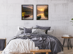 Boats on the Mountain Lake Split Photography