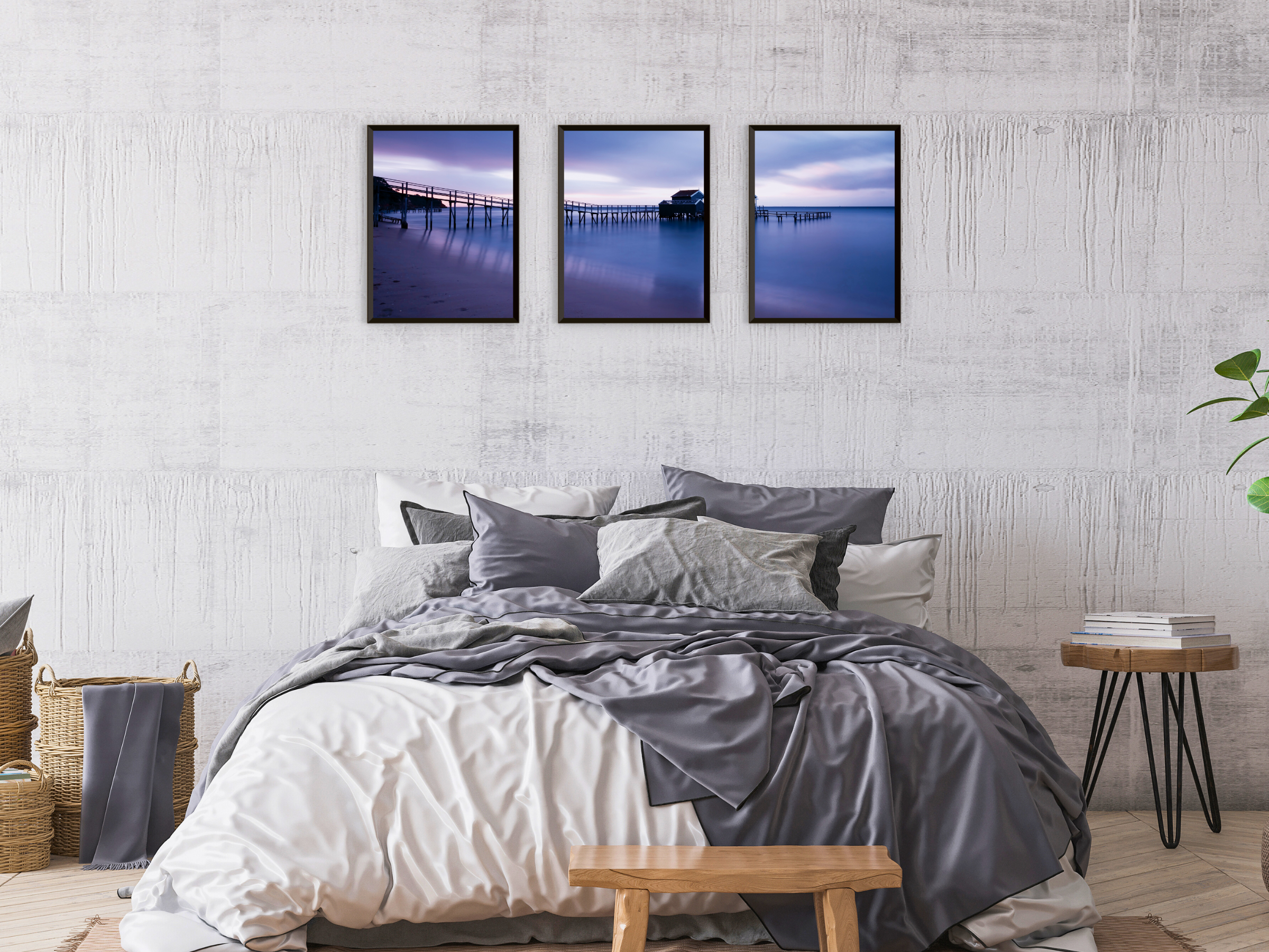 Berge-See-Meer-Triptychon-Fotografie (Bundle)