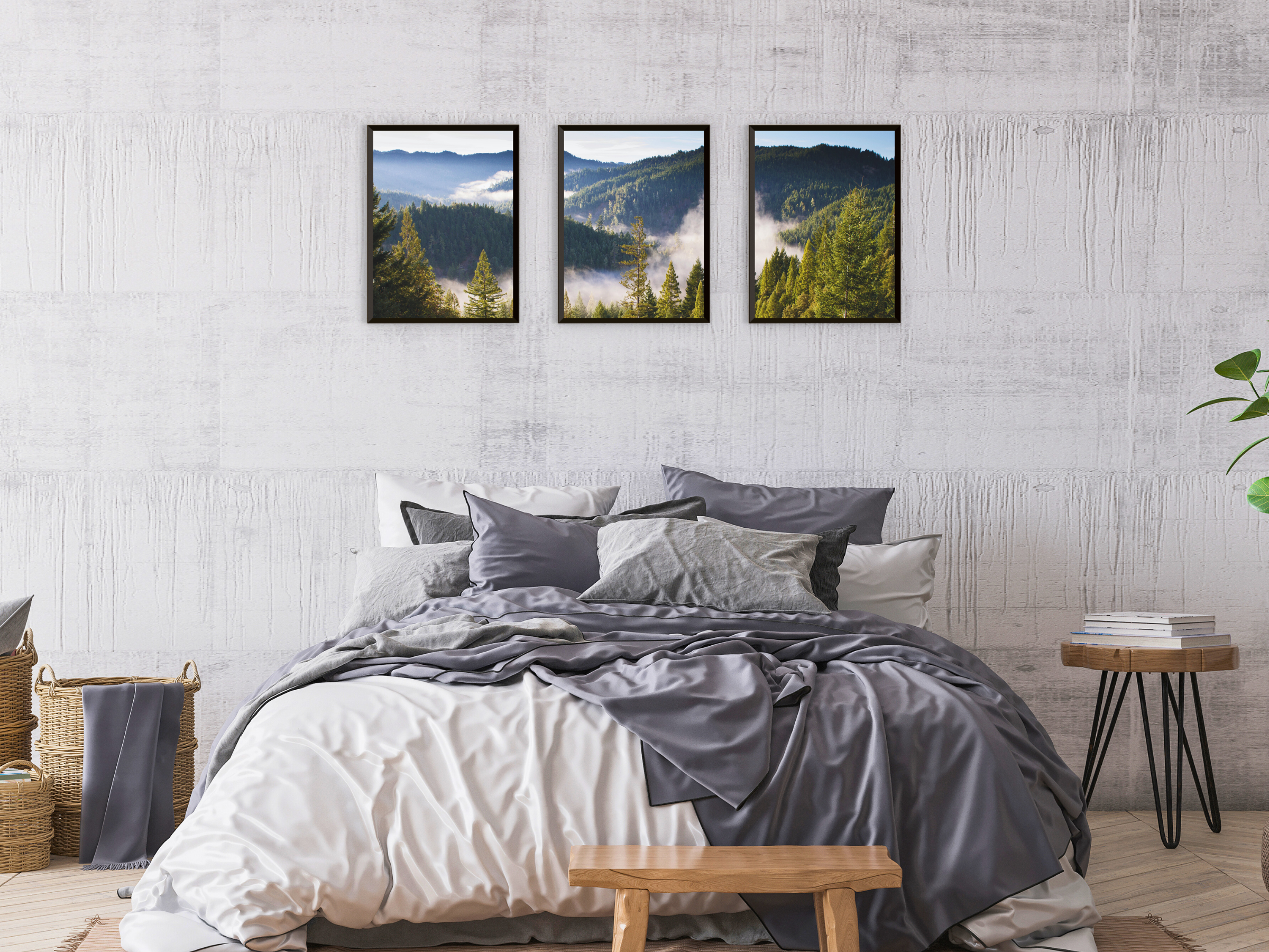 View over the Forest Hills Triptych Photography