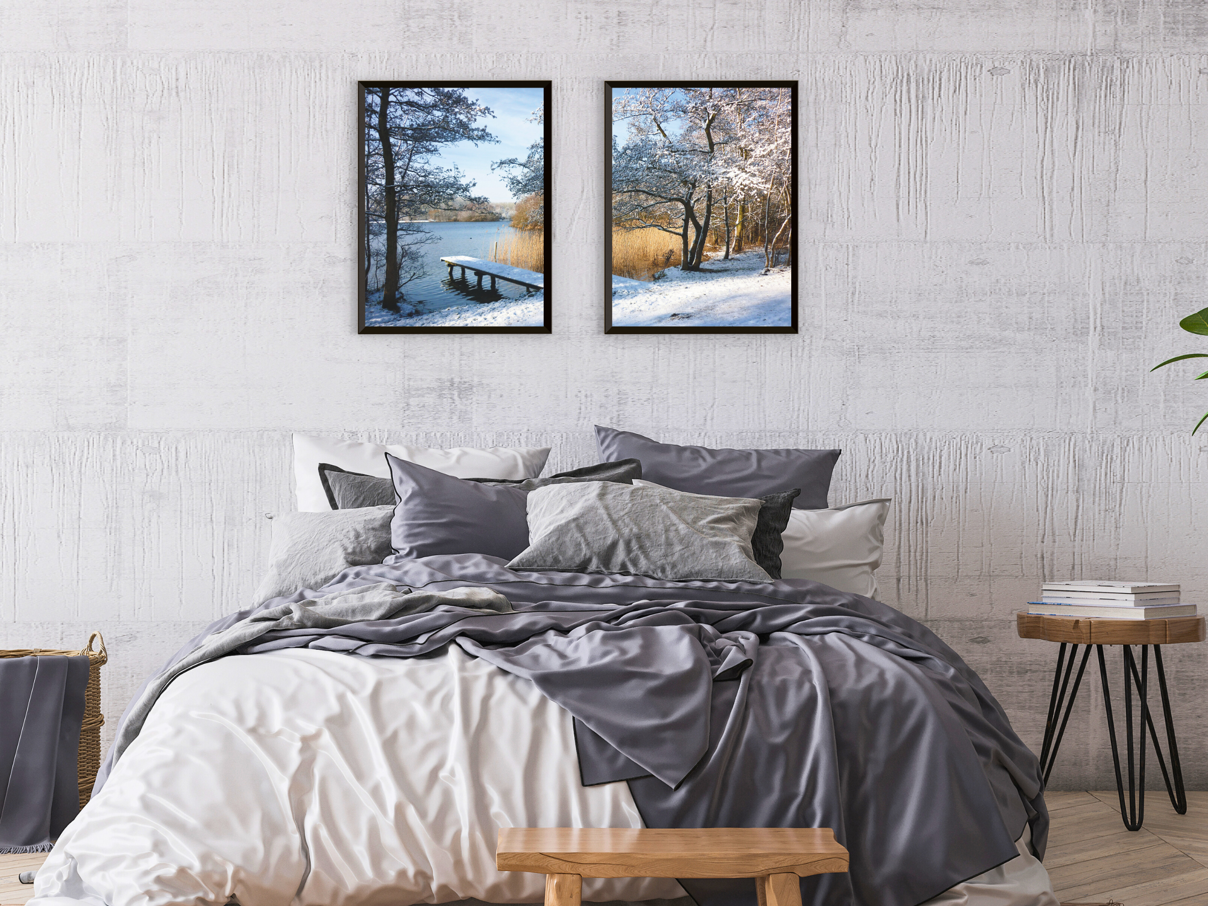 Paysage d'hiver au lac Split - photographie