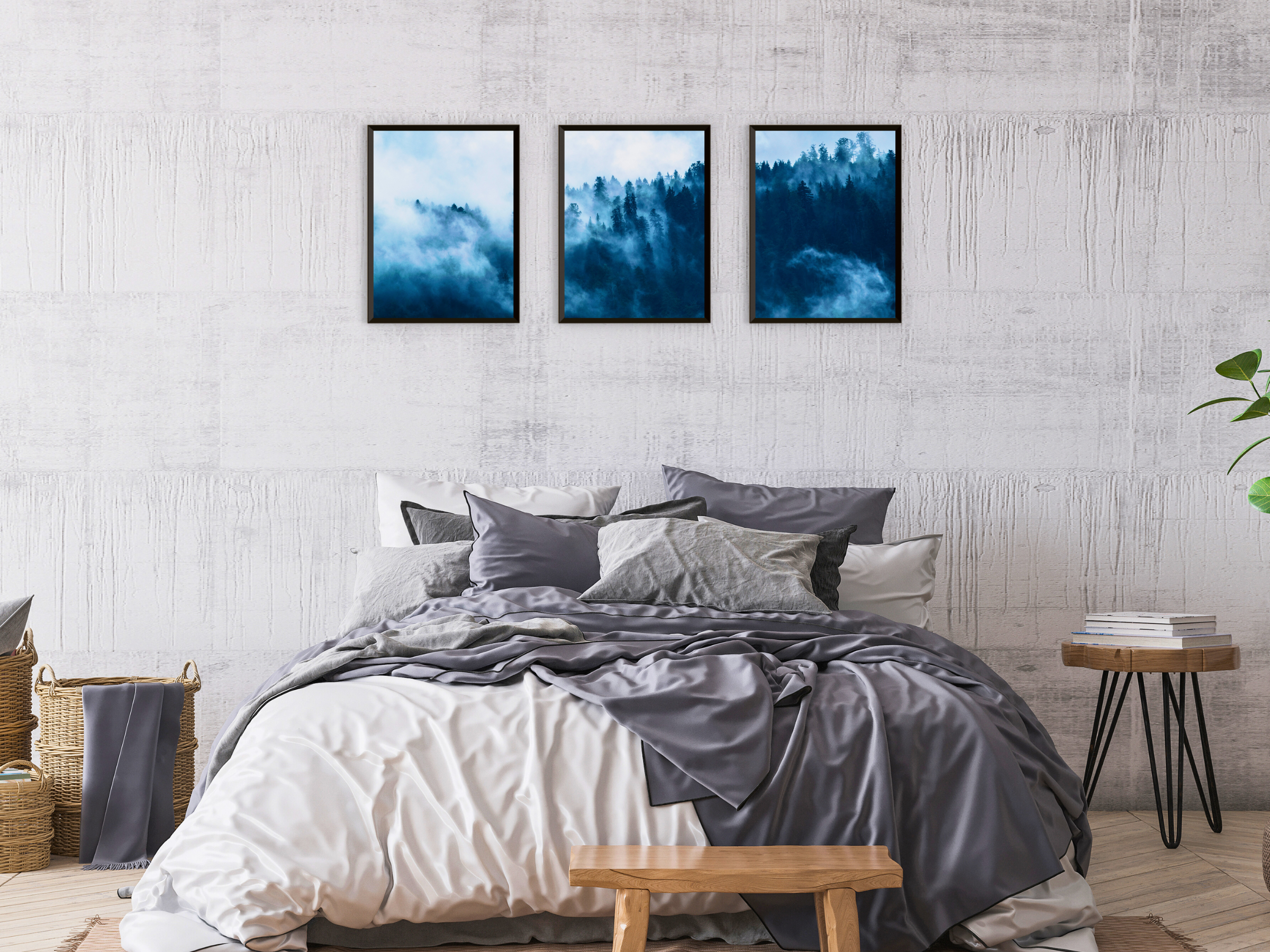 Nebelschleier-Triptychon-Fotografie