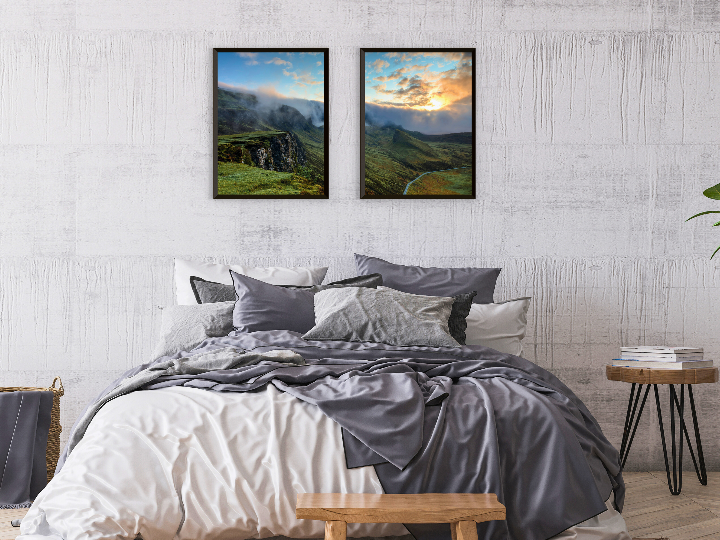 Sonnenaufgang in den Highlands-Split-Fotografie